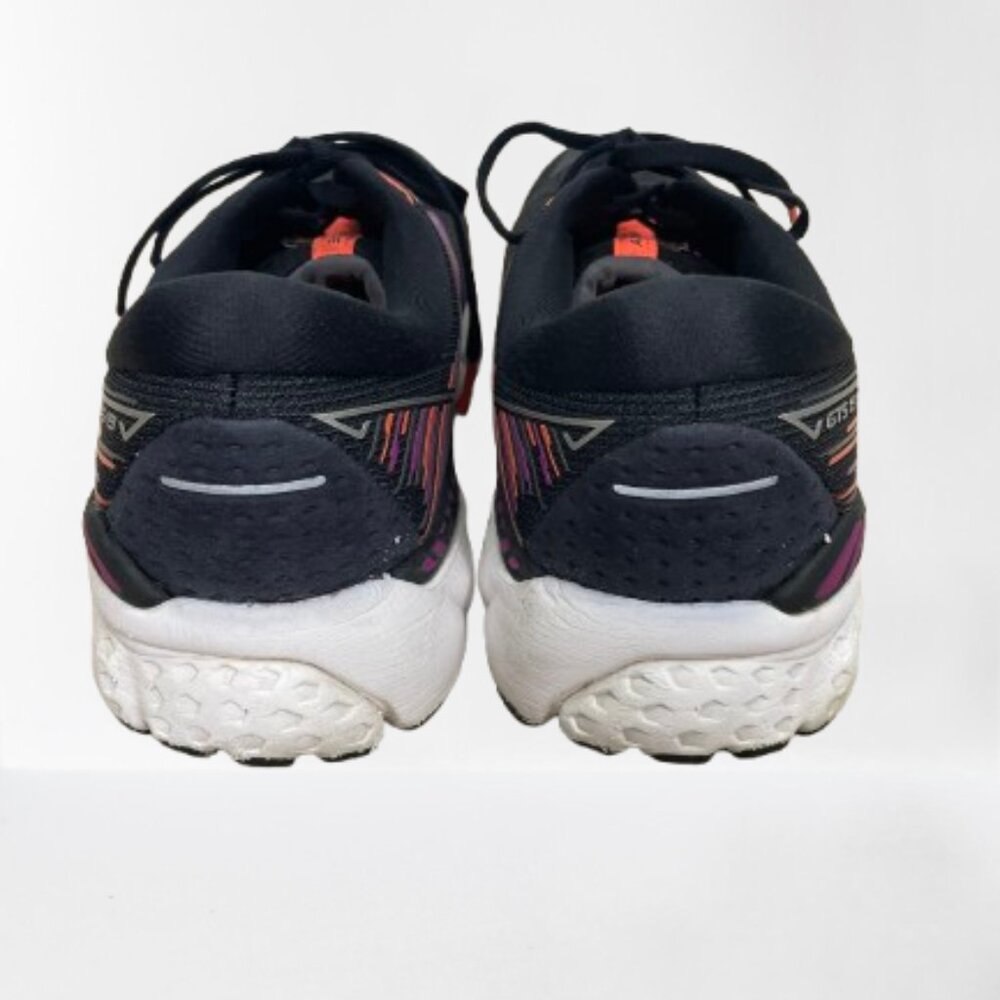 Brooks Adrenaline GTS 19 Women's Running Shoes Black/Purple/Orange Size 12 - Picture 6 of 9